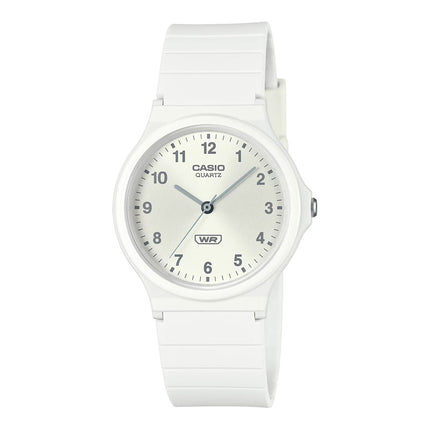 Casio General MQ-24B-7BDF Pop Analog White Dial White Resin Band