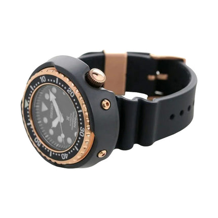 Seiko Prospex SLA042J1 Emperor Tuna 1975 Diver Reinterpretation Black Dial Black Rubber Strap