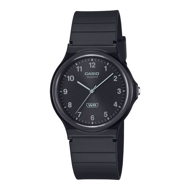 Casio General MQ-24B-1BDF Pop Analog Black Dial Black Resin Band