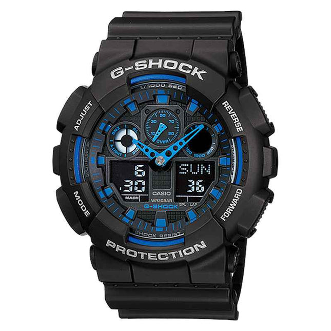 Casio G-Shock G-Classic GA-100-1A2DR Analog Digital Dial Black Resin Band