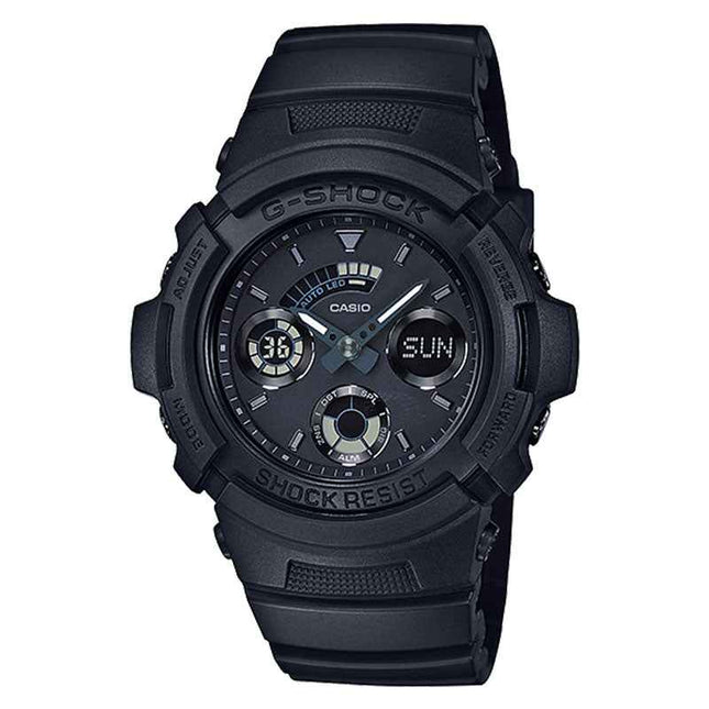 Casio G-Shock AW-591BB-1ADR Military Black Series Digital Analog Dial Black Resin Band
