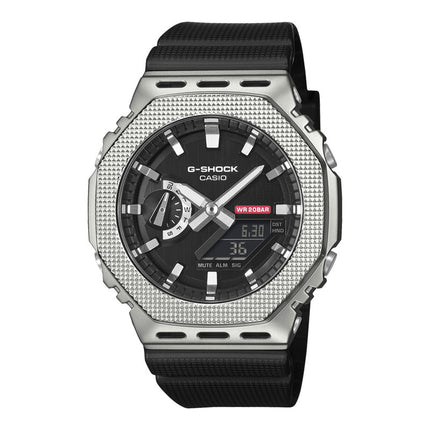 Casio G-Shock GM-2100M-1ADR CasiOak Modern Industrial Digital Analog Dial Black Resin Band
