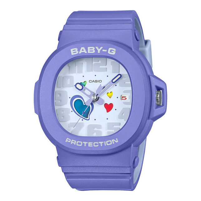 Casio Baby-G BGA-10-6ADR Playful Hearts Series Analog Dial Purple Resin Band