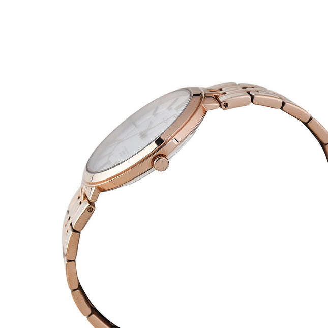 Alba Prestige AS9D70X1 Sapphire Crystal Man White Dial Rose Gold Stainless Steel Strap