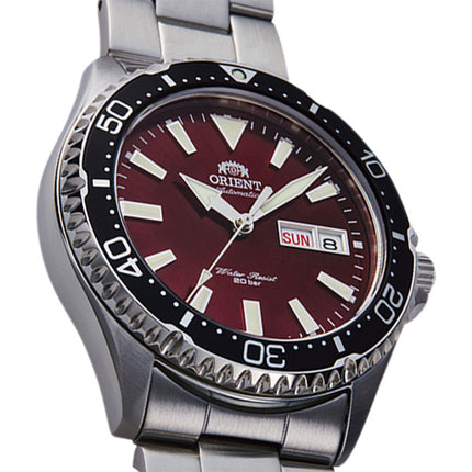 Orient Sports RA-AA0003R Kamasu Automatic Divers Red Dial Stainless Steel Strap