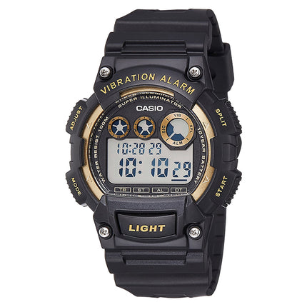 Casio General W-735H-1A2VDF 10 Year Battery Black Resin Band