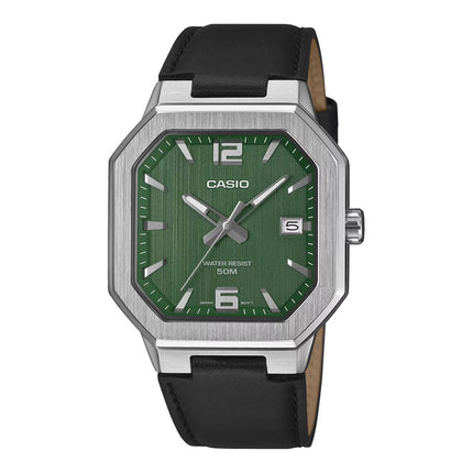 Casio General MTP-B195L-3AVDF Green Dial Black Leather Band