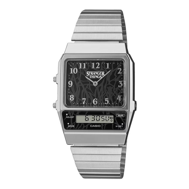Casio General X Stranger Things AQ-800EST-1ADR Vintage Digital Analog Stainless Steel Band