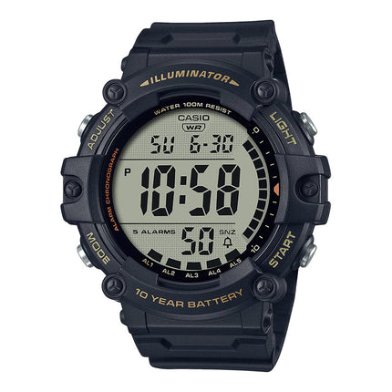 Casio General AE-1500WHX-1AVDF Illuminator Digital Dial Extra Long Black Resin Band