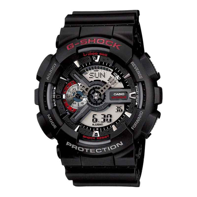 Casio G-Shock GA-110-1ADR Men Digital Analog Dial Black Resin Band