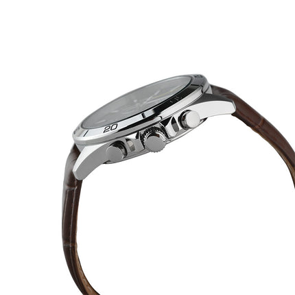 Alba Active AT3H31X1 Chronograph Men Blue Dial Brown Leather Strap