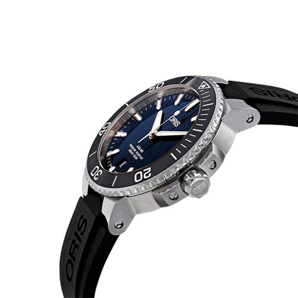 Oris Aquis 01-733-7732-4135-07-4-21-64FC Date Blue Dial Black Rubber Strap