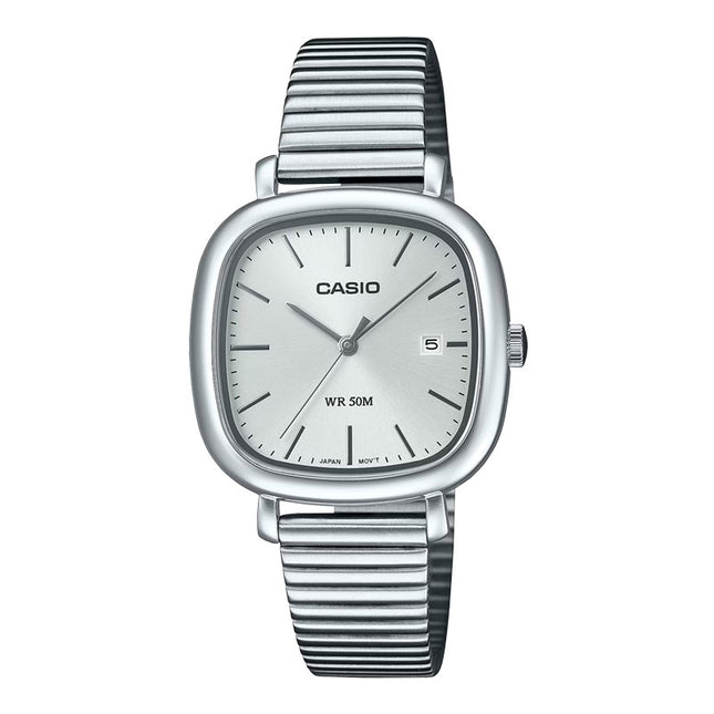Casio General LTP-B166D-7AVDF Ladies Silver Dial Stainless Steel Band