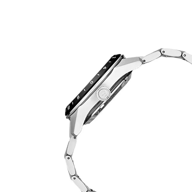 Seiko Presage SPB221J1 Sharp Edged GMT Series Automatic Black Dial Stainless Steel Strap