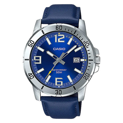 Casio General MTP-VD01L-2BVUDF Enticer Men Blue Dial Blue Leather Band