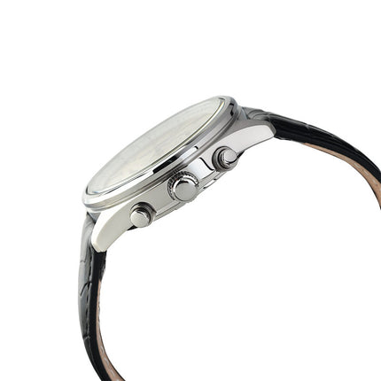 Seiko Classic SSB383P1 Neo Chronograph Beige Dial Black Leather Strap