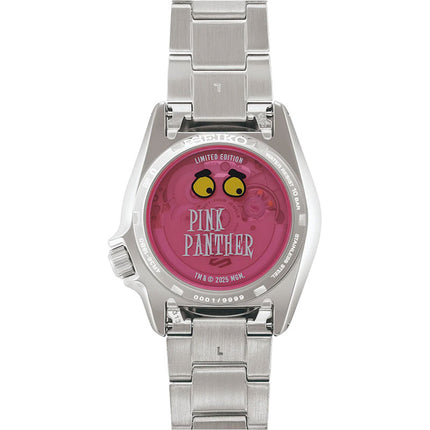Seiko 5 Sports x Pink Panther SRPM07K1 Pink Dial Stainless Strap Limited Edition + Extra Strap