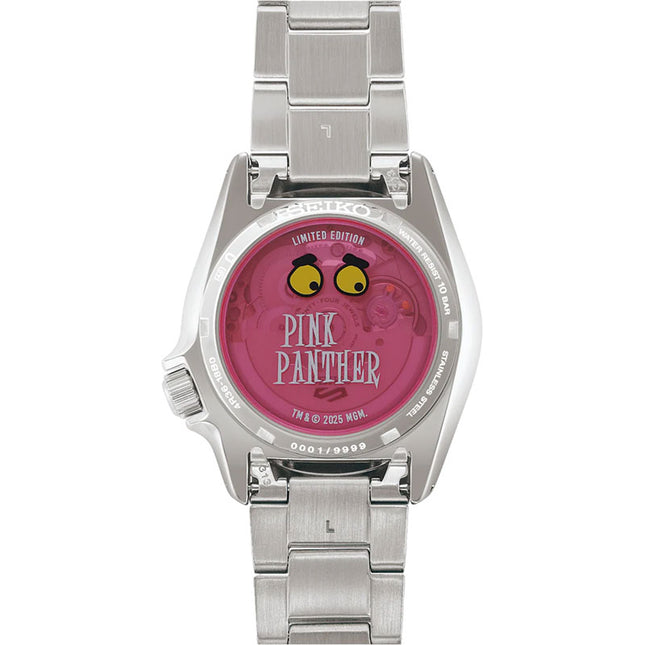 Seiko 5 Sports x Pink Panther SRPM07K1 Pink Dial Stainless Strap Limited Edition + Extra Strap