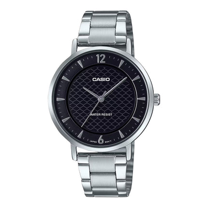Casio General LTP-VT04D-1ADF Ladies Black Dial Stainless Steel Band