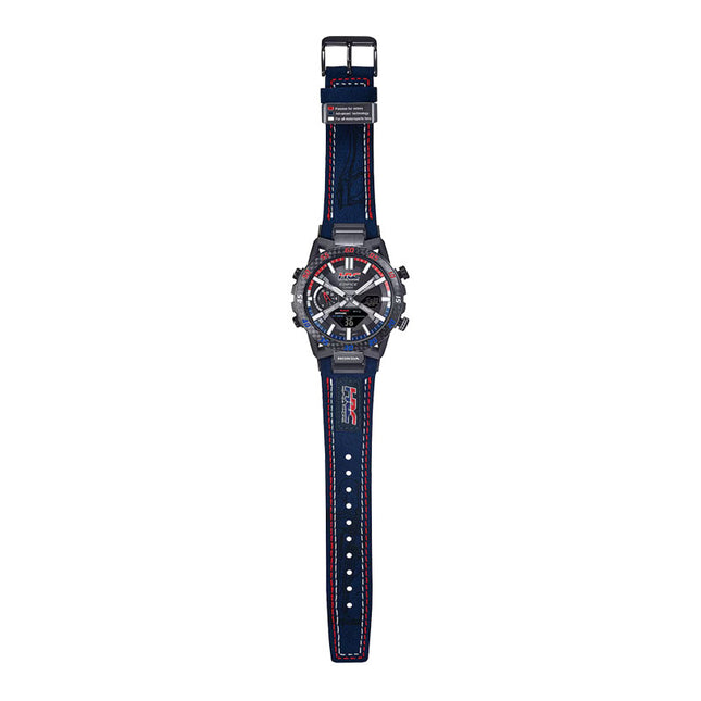 Casio Edifice ECB-2000HR-1ADR Honda Racing Collaboration Digi Analog Dial Alcantara Polyester Band