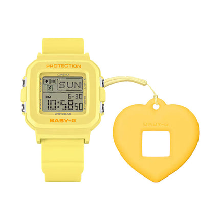 Casio Baby-G + Plus BGD-10KH-9DR Digital Dial Yellow Resin Band + Case Holder Set