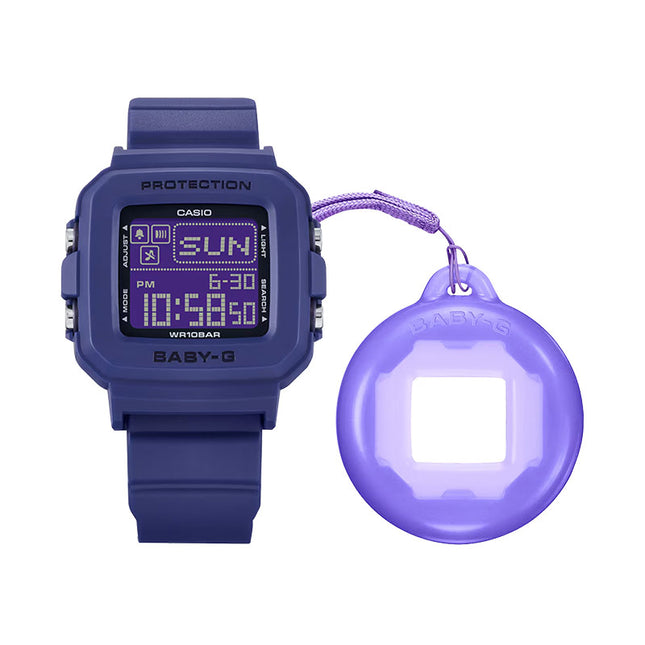 Casio Baby-G + Plus BGD-10K-2DR 30th Anniversary Ladies Digital Dial Purple Resin Band