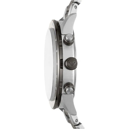 Emporio Armani Chronograph AR11391 Men Grey Dial Dual Tone Stainless Steel Strap