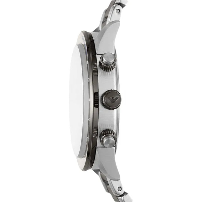Emporio Armani Chronograph AR11391 Men Grey Dial Dual Tone Stainless Steel Strap