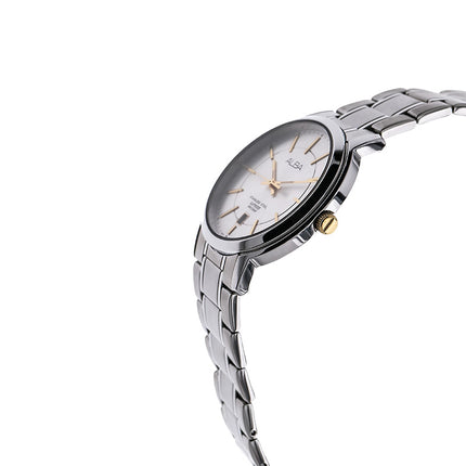 Alba AS9A49X1 White Dial Stainless Steel Strap
