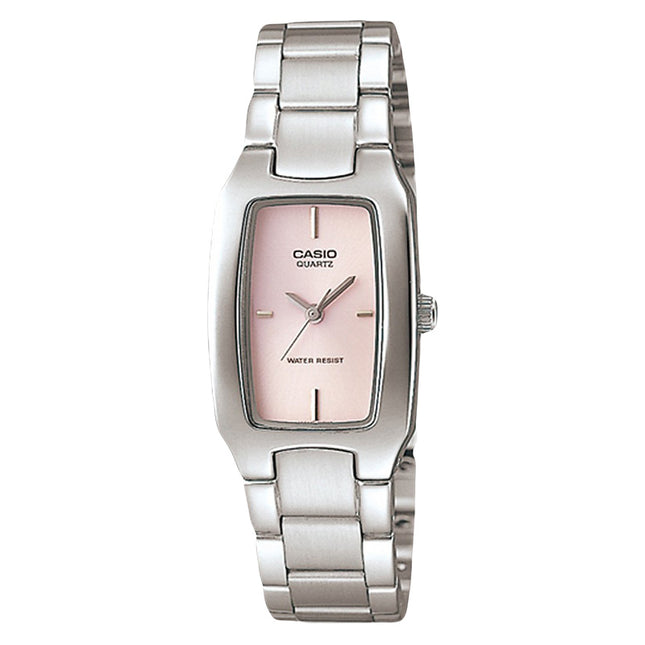 Casio General LTP-1165A-4CDF Enticer Ladies Pink Dial Stainless Steel Band