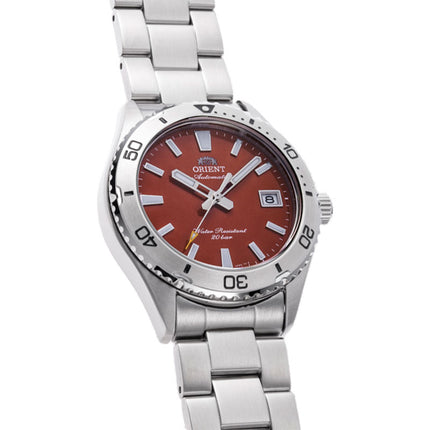 Orient Mako 40 RA-AC0Q09R Automatic Men Red Dial Stainless Steel Strap
