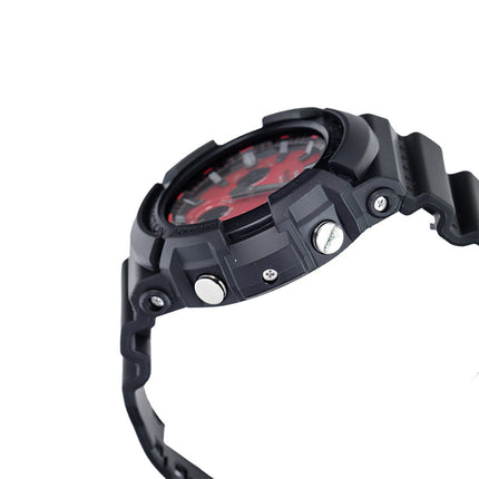 Casio G-Shock GAS-100AR-1ADR Adrenaline Red Digital Analog Dial Black Resin Band