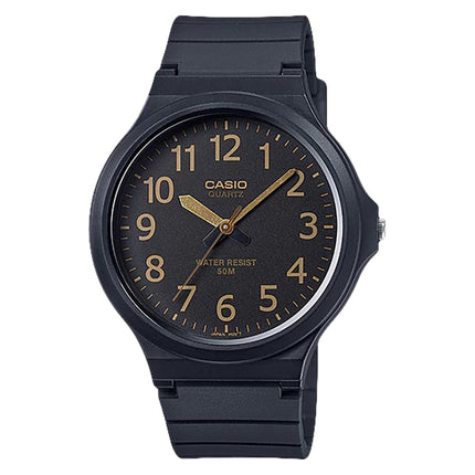 Casio General MW-240-1B2VDF Men Analog Black Dial Black Resin Band