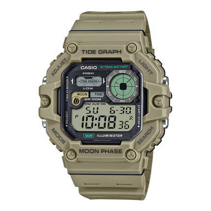 Casio General WS-1700H-5AVDF Men Illuminator Digital Dial Khaki Resin Band
