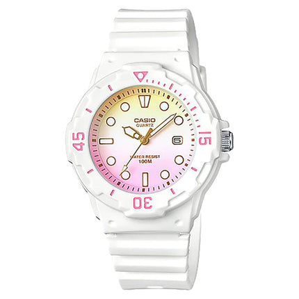 Casio General LRW-200H-4E2VDR Water Resistant 100M Dual Tone Dial White Resin Band