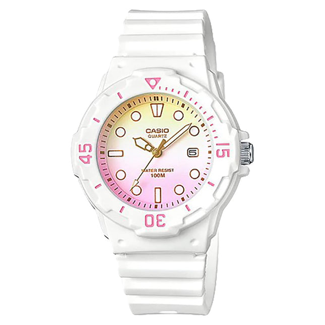 Casio General LRW-200H-4E2VDR Water Resistant 100M Dual Tone Dial White Resin Band