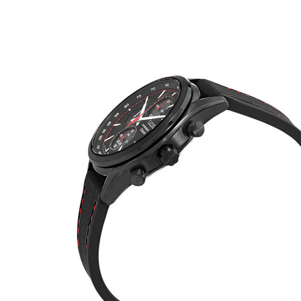 Seiko Chronograph SSC777P1 Solar Men Black Dial Black Rubber Strap