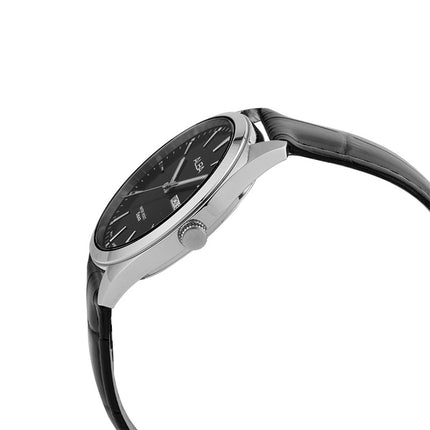 Alba AJ6195X1 Men Black Dial Black Leather Strap