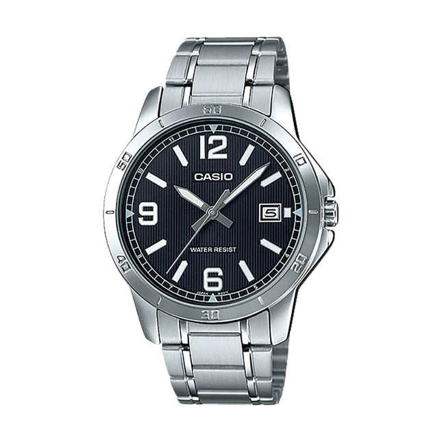 Casio General MTP-V004D-1B2UDF Men Black Dial Stainless Steel Band