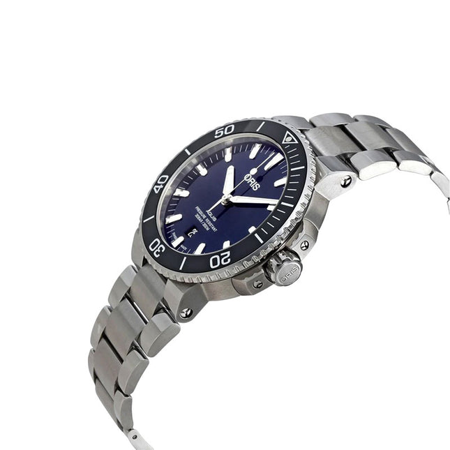 Oris Aquis 01-733-7766-4135-07-8-22-05PEB Date Men Blue Dial Stainless Steel Strap