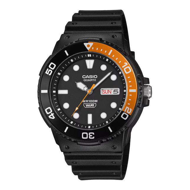 Casio General MRW-230H-1E4VDF Black Dial Black Resin Band