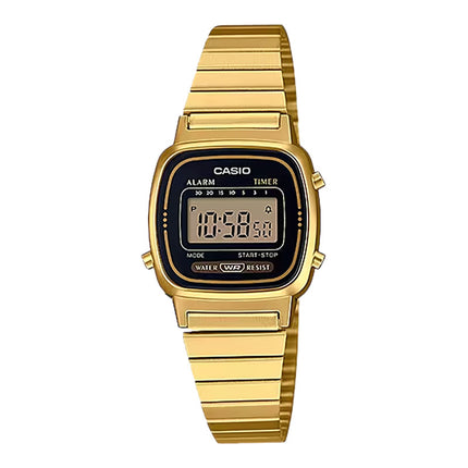 Casio General LA670WGA-1DF Vintage Ladies Digital Dial Gold Stainless Steel Band