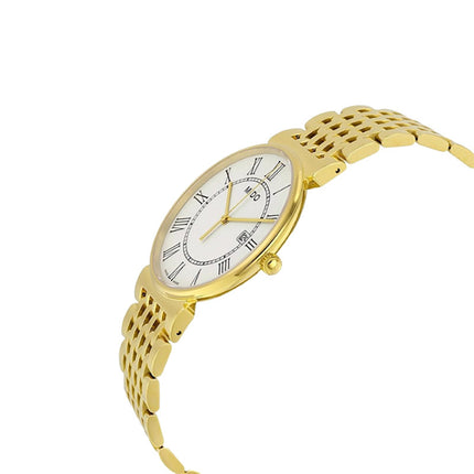 Mido Dorada M009.610.33.013.00 White Dial Gold Stainless Steel Strap