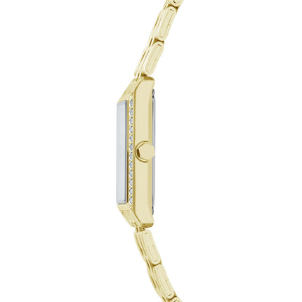 Alba Fashion AK3052X1 Ladies White Dial Gold Stainless Steel Strap