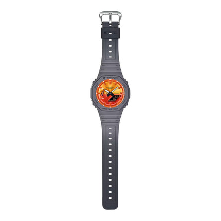 Casio G-Shock GA-2100FL-8ADR CasiOak Flame Inside Collection Digital Analog Dial Resin Band