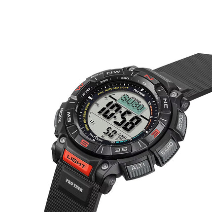 Casio Pro Trek PRG-340-1DR Tough Solar Digital Dial Black Resin Band
