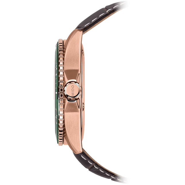 MIDO Ocean Star 200C M042.430.36.091.00 Men Automatic Green Dial Brown Leather Strap