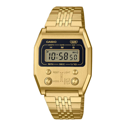 Casio General A1100G-5DF Digital Dial Gold Stainless Steel Band