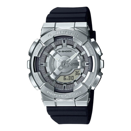 Casio G-Shock Women GM-S110-1ADR Tough Charm Digital Analog Dial Black Resin Band
