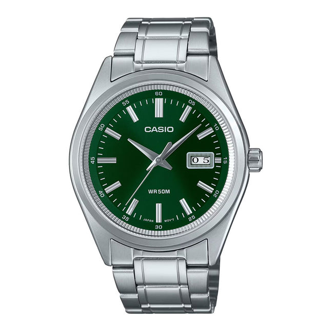 Casio General MTP-B180D-3AVDF Men Green Dial Stainless Steel Band